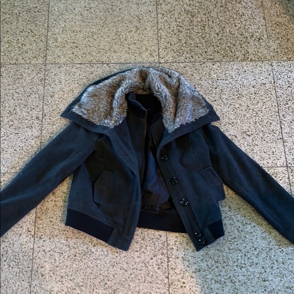 Forever 21 jacket with fur trimming